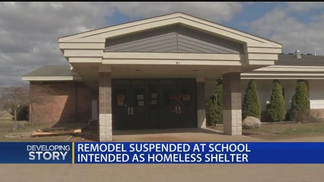 Remodel suspended at school intended as homeless shelter